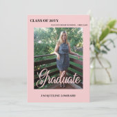 バラ色の写真台本 卒業発表 招待状 (スタンド正面)