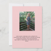 バラ色の写真台本 卒業発表 招待状 (裏面)