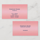 バラ色の名刺 名刺 (正面/裏面)