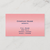 バラ色の名刺 名刺 (正面)