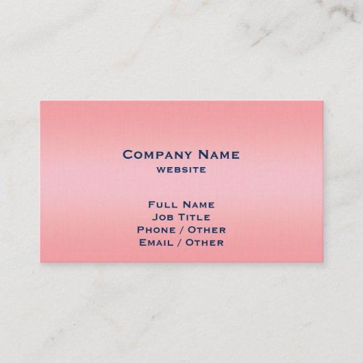 バラ色の名刺 名刺 (正面)