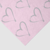 バラ色の幻想的なハートのティッシュペーパー 薄葉紙 (詳細)