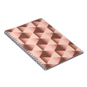 バラ色の幾何学:淡い色の抽象芸術モチーフ。 ノートブック (右側)