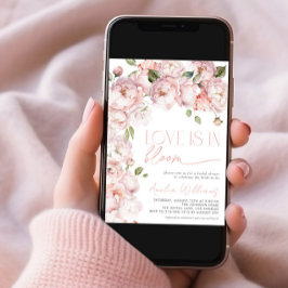 バラ色の恋が咲く　フラワーブライダルシャワー 招待状