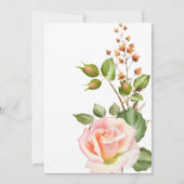 バラ色の植物園ウェディング 招待状 (裏面)