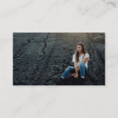 バラ色の水彩画のしぶきの写真の会合媒体 名刺 (裏面)