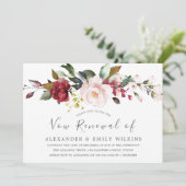 バラ色の水彩花の誓い更新 招待状 (スタンド正面)