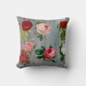 バラ色の田舎風装飾用クッション クッション (正面)