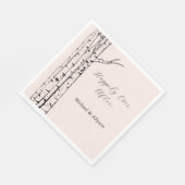 バラ色の白樺の木の結婚式 スタンダードランチョンナプキン (角)