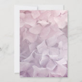 バラ色の紫のハイドランジア 夏の庭での結婚式 招待状 (裏面)