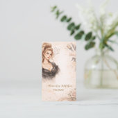 バラ色の肖像ヘアスタジオ ブランディング 名刺 (スタンド正面)