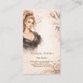 バラ色の肖像ヘアスタジオ ブランディング 名刺 (裏面)