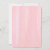 バラ色の芍薬フレームの花の水彩ウェディング 招待状 (裏面)