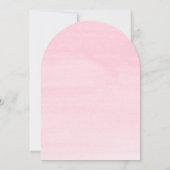 バラ色の花のヴィクトリアン風ウェディングシャワーアーチ 招待状 (裏面)