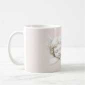 バラ色の花の天使 コーヒーマグカップ (左)