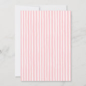 バラ色の花の愛が咲き誇る ブライダルシャワー 招待状 (裏面)