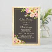 バラ色の花の看護師 ピニング式 招待状 (スタンド正面)