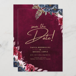 バラ色の花の結婚式 招待状