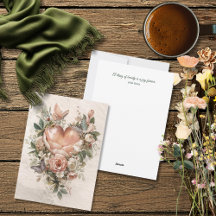 バラ色の花びらのハート型の蝶と優しい植物たち