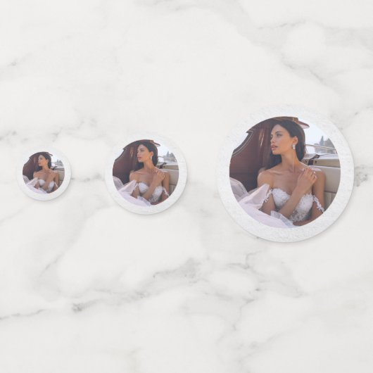 バラ色の花園の花のリース ブライダルシャワー コンフェッティ (裏面)