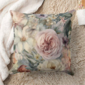 バラ色の花嫁のバレエ・ボタニカル クッション (ブランケット)