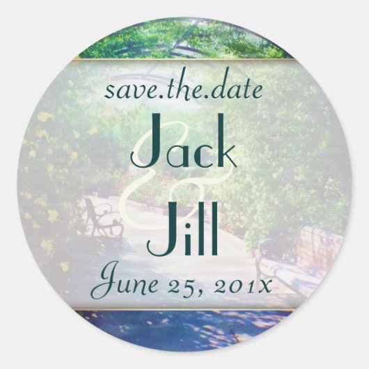 バラ色の花嫁結婚式 ラウンドシール (正面)