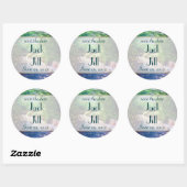 バラ色の花嫁結婚式 ラウンドシール (シート)