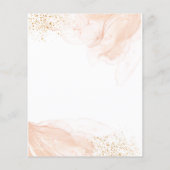 バラ色の花、春のピンクの結婚式のフライヤー チラシ (裏面)