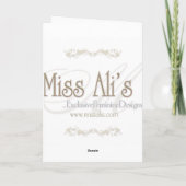 バラ色の茶ポット カード (裏面)