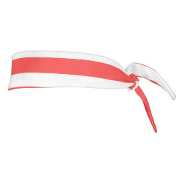 バラ色の赤と白のシンプルな水平ストライプ タイヘッドバンド