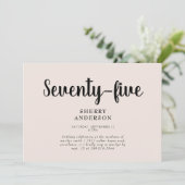 バラ色の輝き 75歳の誕生日パーティーご招待 招待状 (スタンド正面)