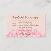 バラ色イラスト手作りクラフト石鹸 名刺 (裏面)