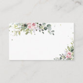 バラ色グリーン レシピリクエストカード エンクロージャーカード (裏面)