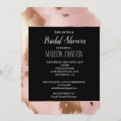 バラ色ゴールドカウガールカウハイド 招待状 (正面/裏面)