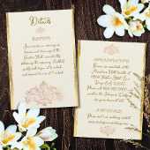 バラ色ゴールド バロック ヴィンテージ エレガンス ウェディング エンクロージャーカード