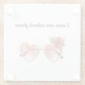 バラ色サングラス ガラスコースター (裏面)