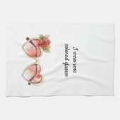 バラ色サングラス キッチンタオル (横)