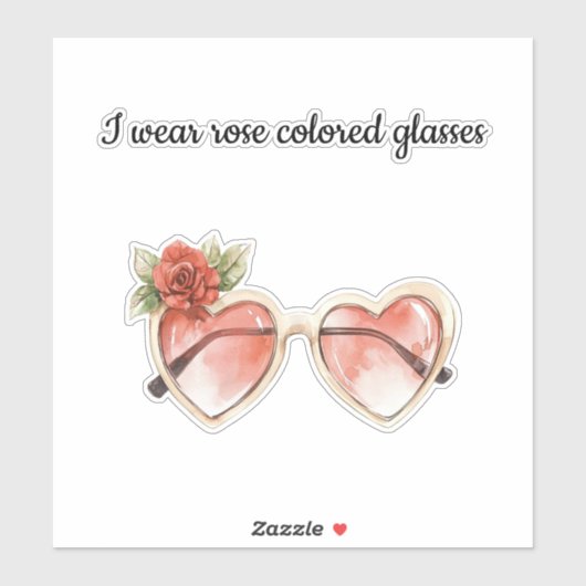 バラ色サングラス シール (シート)