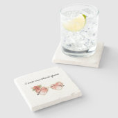 バラ色サングラス ストーンコースター (横)