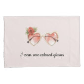 バラ色サングラス 枕カバー (正面右)