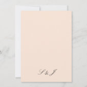 バラ色パステル メニュー 招待状 (裏面)