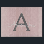 バラ色ピンクグレー モダンスクリプト お嬢様のイニシャル名 カッティングボード<br><div class="desc">バラ色とグレーのかわいいシンプルなスクリプト モノグラム ネーム カッティング ボード。卒業式、誕生日、結婚式、結婚前のお祝い、結婚記念日、ベビーシャワー、女友達とのパーティーなど... 豪華でおしゃれなスタイルが好きな人へのプレゼントに最適です。</div>