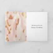 バラ色ピンクベージュ　サウスウエスト　フェイクカウガール　カウハイド カード (内部)