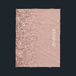 バラ色ピンク ローズゴールド グリッター モノグラム 名前 豪華 フリースブランケット<br><div class="desc">ローズゴールド - バラ色ピンク 偽の輝き グリッター モノグラム 名前とイニシャル フリース ブランケット。 これは、16歳の誕生日、結婚式、結婚前のお祝い、結婚記念日、赤ちゃんのお祝い、独身パーティーなど、豪華でおしゃれなスタイルが好きな人へのプレゼントに最適です。</div>