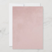 バラ色 ベロア テクスチャ エレガント ウェディング 招待状 (裏面)
