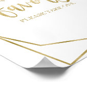 バラ色 ワインレッド 花の贈り物サイン ポスター (角)