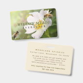 バラ花とミツバチ付きビーキーパーIDバッジ バッジ (正面＆裏面)