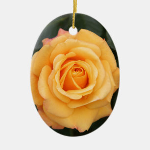 バラ花の花愛妻の恋人カップル セラミックオーナメント