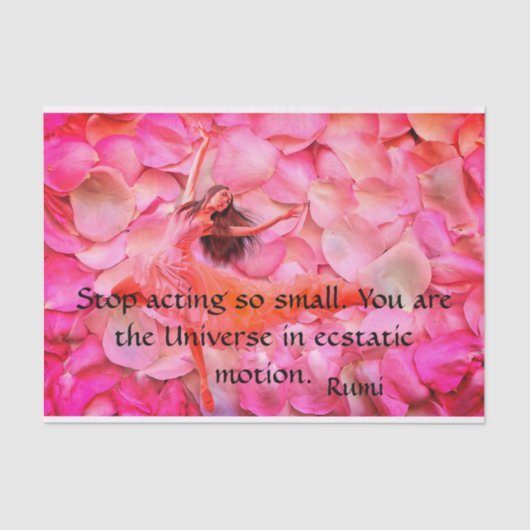 バラ花びらとダンサーティッシュペーパー 薄葉紙 (正面)