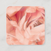 バラ花びらは繊細なピンク淡い色のの写真アート スクエア名刺 (裏面)